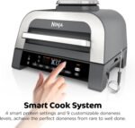 Ninja DG551 Foodi Smart XL 6-in-1 Indoor Grill with Air Fry, Roast, Bake, Broil, & Dehydrate, Foodi Smart Thermometer, 2nd Generation, Black/Silver - Image 4