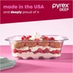Pyrex Deep 3-Pack Glass Baking Dish Set (9"x13", 7"x11", 8"x8") With BPA-Free Lids, Rectangular Glass Bakeware, Dishwasher, Microwave, Freezer & Pre-Heated Oven Safe - Image 4