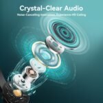 Bluetooth Headset with USB Dongle for Computer, Single-Ear Wireless Headset with Noise Cancelling Microphone for Office & Truckers, Bluetooth V5.2 with Mute Button for Work - Image 3