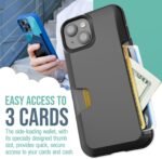 Smartish® iPhone 15 Wallet Case - Wallet Slayer Vol. 1 [Slim + Protective] Credit Card Holder - Drop Tested Hidden Card Slot Cover Compatible with Apple iPhone 15 - Black Tie Affair - Image 3