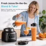 All-in-One Blender & Food Processor, 10-in-1 Professional Blender for Smoothies, Ice Crushing, Dough Making, Chopping, Grinding, Slicing & Shredding, Dishwasher Safe for Kitchen & Home Use - Image 3