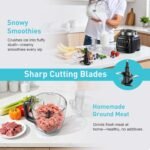 All-in-One Blender & Food Processor, 10-in-1 Professional Blender for Smoothies, Ice Crushing, Dough Making, Chopping, Grinding, Slicing & Shredding, Dishwasher Safe for Kitchen & Home Use - Image 5