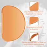Bowl Scraper 2PCS Silicone Bread Dough Scraper Bowl Spatula Curved Edge Flexible Bowl Scraper for Baking Food Scraper for Sourdough Bread Proofing Basket Pastry Cutter Tool, Orange - Image 4