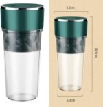 Portable Fruit Juicer Electric Blender, USB Charging Multifunctional Mixer for Smoothies Shakes Home Office Travel PC Food Grade Plastic 400mL Capacity - Image 7
