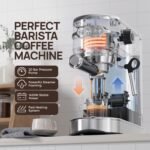 Espresso Machine 20 Bar, Compact Espresso Maker, Stainless Steel Expresso Coffee Machines with Steam Milk Frother & 34oz Removable Water Tank for Home, Cappuccino Machine, Great Gift - Image 3