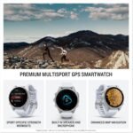 Garmin fēnix® 8 – 43mm, AMOLED, Premium Multisport GPS Smartwatch, Long-Lasting Battery Life, Dive-Rated, Built-in LED Flashlight, Silver with Whitestone Band - Image 3
