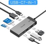 SmartQ H352 7-in-1 USB C Hub with 4K HDMI, 100W PD, USB-C Data Port, 2 USB-A 5Gbps, SD Card Reader & MicroSD Slot, Compatible with MacBook Air/Pro, XPS, Laptops, Tablets, Desktops - Image 3