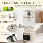 3L Electric Kettle & Beverage Dispenser with Infuser, Spigot - All-in-One Health Pot for Iced Tea/Coffee, Temperature Control, Glass Pitcher - Home & Office Use - Image 3