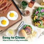 bella XL Electric Ceramic Titanium Griddle, Make 15 Eggs At Once, Healthy-Eco Non-stick Coating, Hassle-Free Clean Up, Large Submersible Cooking Surface, 12" x 22", Copper/Black - Image 5