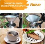 Pour Over Coffee Dripper Stainless Steel Reusable Filter Paperless Cone Coffee Maker Dripper for 1-2 Cup - Image 5