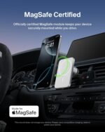 Belkin MagSafe Vent Mount Pro - MagSafe Phone Mount for Car, Magnetic Phone Holder Compatible with iPhone 17, 16, 15, Series, 14 Series, Pixel 10, and More - Gray - Image 3