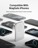 Belkin MagSafe Vent Mount Pro - MagSafe Phone Mount for Car, Magnetic Phone Holder Compatible with iPhone 17, 16, 15, Series, 14 Series, Pixel 10, and More - Gray - Image 4
