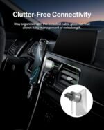 Belkin MagSafe Vent Mount Pro - MagSafe Phone Mount for Car, Magnetic Phone Holder Compatible with iPhone 17, 16, 15, Series, 14 Series, Pixel 10, and More - Gray - Image 5