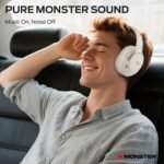 Monster Persona 5th ANC-Wireless Bluetooth Over-Ear Headphones with Microphone, 70H Playtime, Bluetooth 6.0, Comfortable and Foldable Design (Beige) - Image 3