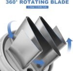 Vegetable Chopper, Food Chopper Manual Hand, Onion, Salad, Garlic, Nut & Veggie Cutter, Dishwasher Safe, White - Image 3