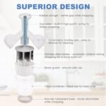 Vegetable Chopper, Food Chopper Manual Hand, Onion, Salad, Garlic, Nut & Veggie Cutter, Dishwasher Safe, White - Image 4