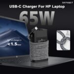 65W 45W USB C Charger Compatible with HP Laptop Fast Power Adapter, Chromebook, EliteBook, Spectre, Envy, ProBook and All USB-C Laptop, Table, Phone, and More - Image 3