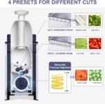 SupMaKin Safe Mandoline Slicer for Kitchen, Potato Slicer, All in 1 Vegetables Slicer and Chopper, French Fry Cutter, Adjustable Thickness, Dishwasher Safe Chopping Artifact Gift (Blue) - Image 4