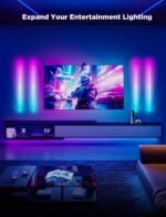 Govee Glide Wall Lights, RGBIC LED Light, Smart Gaming Light Compatible with SmartThings, RGB Lights Bar, LED Wall Lights for Bedroom, 2 Panels Set (3 Sections/Panel) - Image 3