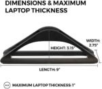 HumanCentric Vertical Laptop Stand for Desks in Matte Black, Upright Adjustable Holder to Dock Apple MacBook Stand, and Other Laptops to Organize Work & Home Office, Automatic Grip - Image 4