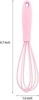 Silicone Whisk 5 Pcs Colorful Kitchen Mini Silicone Whisks,Whisk Set Egg Beater for Blending Whisking Beating Stirring Cooking Baking - Image 3