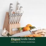 Cuisinart 15-Piece Knife Set with Block, High Carbon Stainless Steel, Forged Triple Rivet, White, C77WTR-15P - Image 4