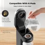 CHULUX Slim Single Serve Coffee Maker for K Pods, One Cup Coffee Maker Fits 7.3" Travel Mugs, Coffee Machine with 6 to 12oz Brew Sizes - Image 5