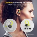 APEKX Bluetooth Headphones True Wireless Earbuds with Charging Case IPX7 Waterproof Stereo Sound Earphones Built-in Mic in-Ear Headsets Deep Bass for Sport Running Green - Image 4