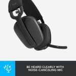 Logitech Zone Vibe 100 Lightweight Wireless Over Ear Headphones with Noise Canceling Microphone, Works with Teams, Mac/PC - Graphite (Renewed) - Image 4