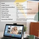 1080P Webcam with Built-in Microphone, W2N Web Cam, Privacy Cover, 75° FOV, Noise Cancellation, Plug & Play Web Camera for Computer, USB Webcam for Pc, Laptop, Desktop, Mac - Image 3