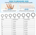 Fitness Tracker Ring for Women Men - Smart Ring with Heart Rate, Blood Oxygen, Sleep Tracker, IP68 Waterproof Activity Tracker (Silver 8) - Image 6