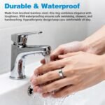 Fitness Tracker Ring for Women Men - Smart Ring with Heart Rate, Blood Oxygen, Sleep Tracker, IP68 Waterproof Activity Tracker (Silver 8) - Image 7