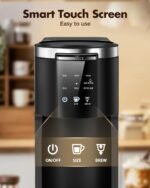 Kismile Single Serve Coffee Maker, 2 in 1 Pod Coffee Maker Machine for K-Cup & Ground, 6 to 14oz Brew Sizes, 40oz Removable Water Reservoir, LCD Screen, Self-cleaning, Black - Image 4