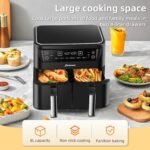 Panana Air Fryer 8.5QT, 6 in 1 Air Fryers Dual Zone 2 Busket,1800W Air Fryer for Roast, Bake, Dehydrator, Defrost, Reheat Quick Meals - Image 3