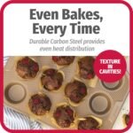 GoodCook BestBake Nonstick Textured Carbon Steel Muffin Pan, 12cp, Bronze - Image 4
