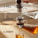 Cold Brew Coffee Maker & Ice Tea Maker, 1.4L/48oz Cold Brew Pither, Borosilicate Glass Carafe with Stainless Steel Filter, Airtight Lid, Dishwasher Safe, Easy to Use | Mannual & Brush Included - Image 4