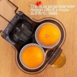 100W Black Electric Juicer Machine, 500ml Twin Citrus Juice Maker with 18000 RPM Powerful Motor, Easy to Clean and Dishwasher-Safe Parts, Fresh Hand Pressed Orange Juice - Image 4