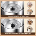 Milk Frother and Steamer, Large Capacity & Detachable Electric Milk Frother, Automatic Warm and Cold Foam Maker, Hot Chocolate Maker, Stainless Steel Jug, 30.44Oz./900ML - Image 4