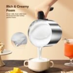 Milk Frother and Steamer, Large Capacity & Detachable Electric Milk Frother, Automatic Warm and Cold Foam Maker, Hot Chocolate Maker, Stainless Steel Jug, 30.44Oz./900ML - Image 5