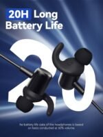 Bluetooth Headphones, Wireless Earbuds for Sports, IPX6 Sweat-Proof Neckband Headphones for Running Workouts, Magnetic in-Ear Earphones with Mic for Clear Calls - Image 3