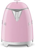 SMEG Mini 50's Retro Style 3 Cup Electric Kettle with Double Wall Anti Slip Base and Water Level Indicator (Pink) - Image 3