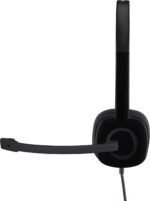 Logitech H151 Wired Headset, Analog Stereo Headphones with Rotating Noise-Cancelling Microphone, 3.5 mm Audio Jack, in-Line Controls, PC/Mac/Laptop/Tablet/Smartphone - Black - Image 3