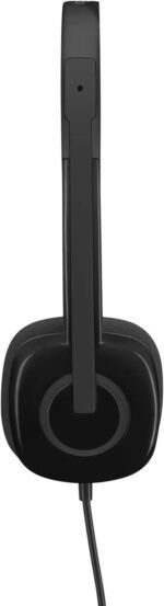 Logitech H151 Wired Headset, Analog Stereo Headphones with Rotating Noise-Cancelling Microphone, 3.5 mm Audio Jack, in-Line Controls, PC/Mac/Laptop/Tablet/Smartphone - Black - Image 4