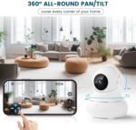 litokam Security Camera Indoor 2K, 360 Pan/Tilt Cameras for Home Security with Motion Detection, Baby Monitor for Pet/Dog with Night Vision, 2.4GHz WiFi Cam with Phone App & 2-Way Audio - Image 3