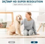 litokam Security Camera Indoor 2K, 360 Pan/Tilt Cameras for Home Security with Motion Detection, Baby Monitor for Pet/Dog with Night Vision, 2.4GHz WiFi Cam with Phone App & 2-Way Audio - Image 4