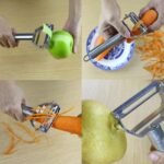 Vegetable Peeler,Potato Peeler,Carrot and Fruit Peeler,Ultra Sharp Dual Julienne Peeler Grater,Stainless Steel Dual Apple Peelers for Kitchen - Image 4