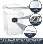 VERONES Large Tall Airtight Food Storage Containers, 10 PACK Plastic Airtight Kitchen & Pantry Organization, Ideal for Flour & Sugar Plastic Canisters with Labels - Image 4