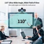1080P Webcam for Computer/Laptop/Desktop/PC, External Camera with Microphone, USB Plug&Play, Auto Low Light Correction, Privacy Cover, Tripod, Wide Angle for Meeting/Online Video/Zoom - Image 3