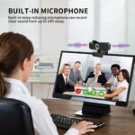 1080P Webcam for Computer/Laptop/Desktop/PC, External Camera with Microphone, USB Plug&Play, Auto Low Light Correction, Privacy Cover, Tripod, Wide Angle for Meeting/Online Video/Zoom - Image 5