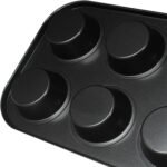 3 Pack Muffin Baking Pan, Non-stick Cupcake Tin Cup Cake Tray, 6 Cup Carbon Steel Cheesecake Baking Mold Bakeware for Muffin Cakes, Tart, Fat Bombs, BPA-free, Dishwasher Safe - Image 4